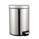 Household Foot Pedal Round Stainless Steel Bedroom Trash Can